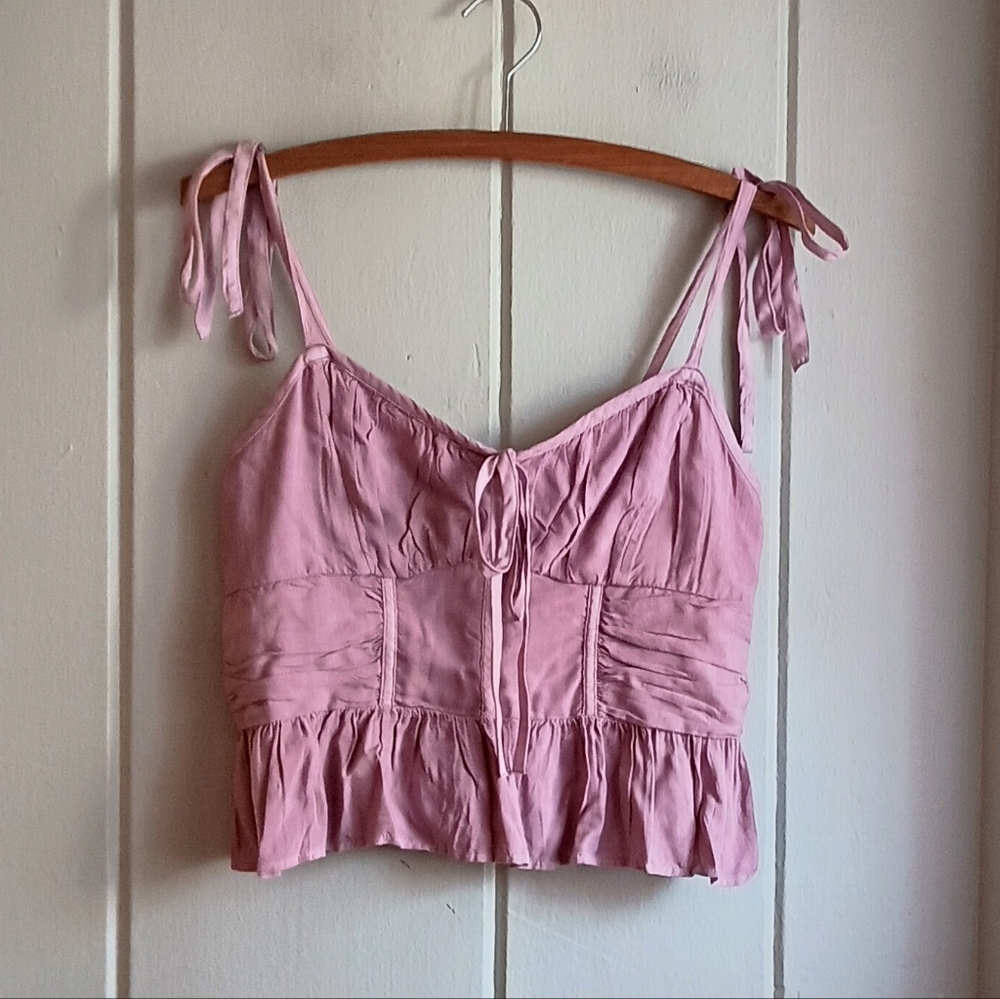 American Eagle Corset Cami Mauve Pink